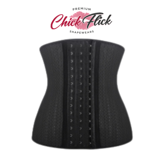 Extra Strong Compression Hypoallergenic Waist Trainer in Black